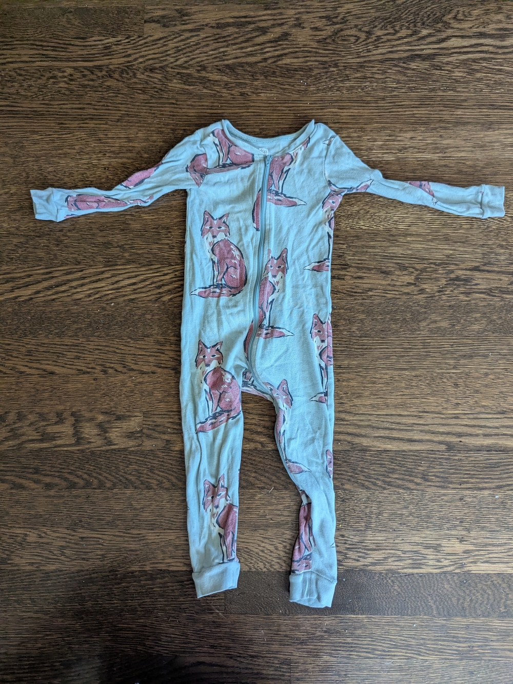 Tea Collection Fox Print Zip Romper 12–18 Months